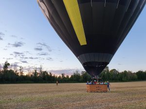 Ballonflug Landung