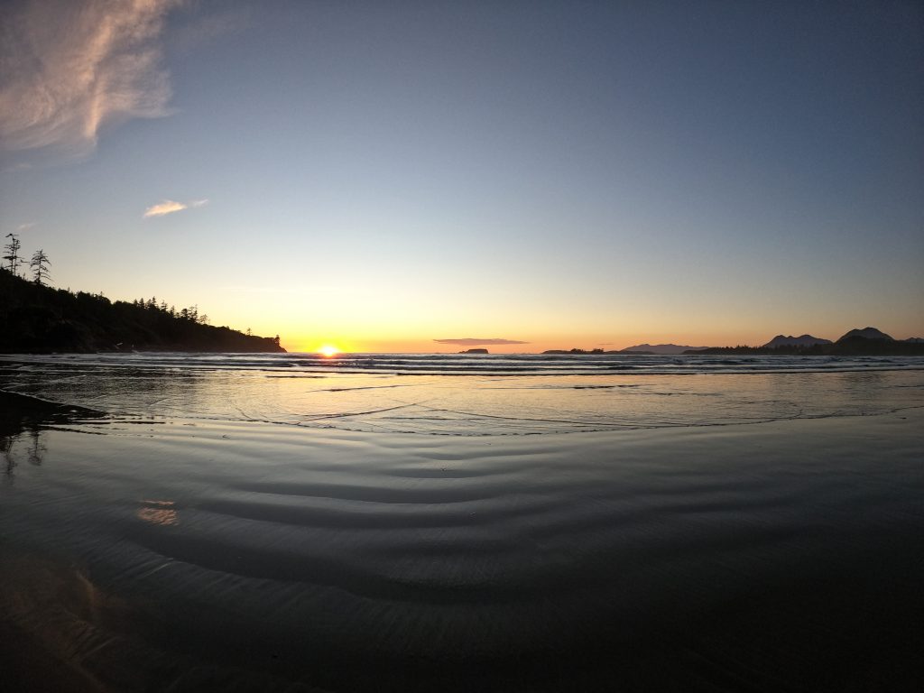 Sonnenuntergang in der Nähe von Tofino